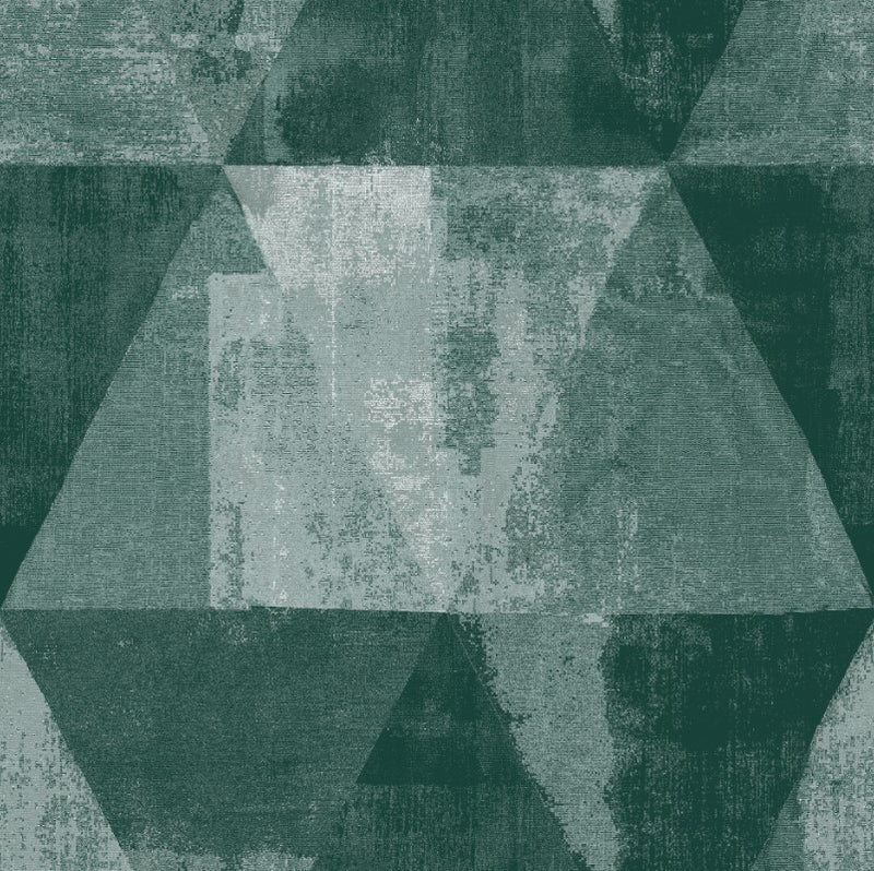 Geometric Triangles Velvet Black Navy Green - 3 colour to choose
