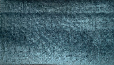 teal blue textured velvet fabric