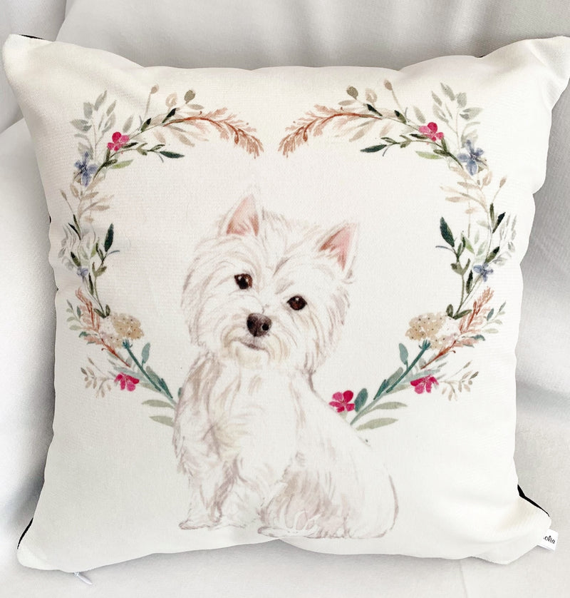 westie dog lovers decorative cushion 45x45