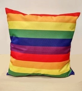 rainbow stripes outdoor garden pillowcase