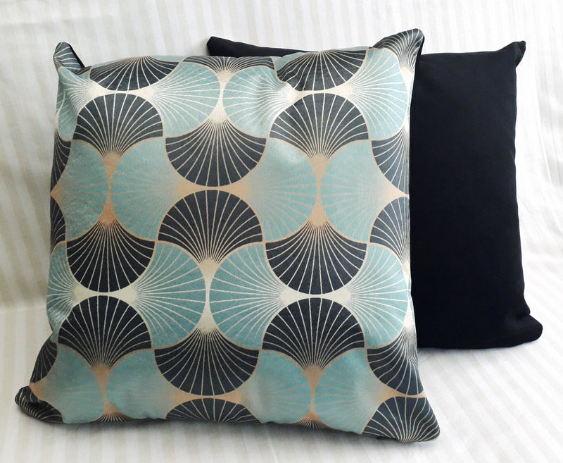 Blue Art Deco Decorative Cushion 40x40cm+ - MagnoliaFabric