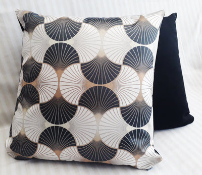 white art deco motive decorative pillowcase