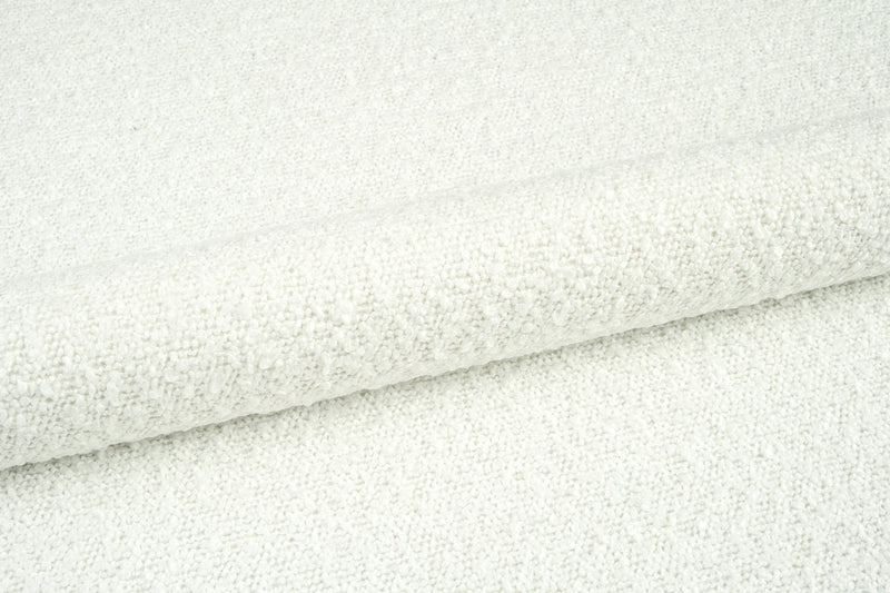 white boucle furnishing fabric