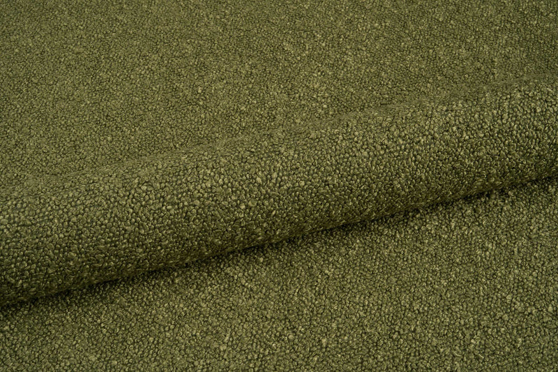 green boucle furnishing fabric