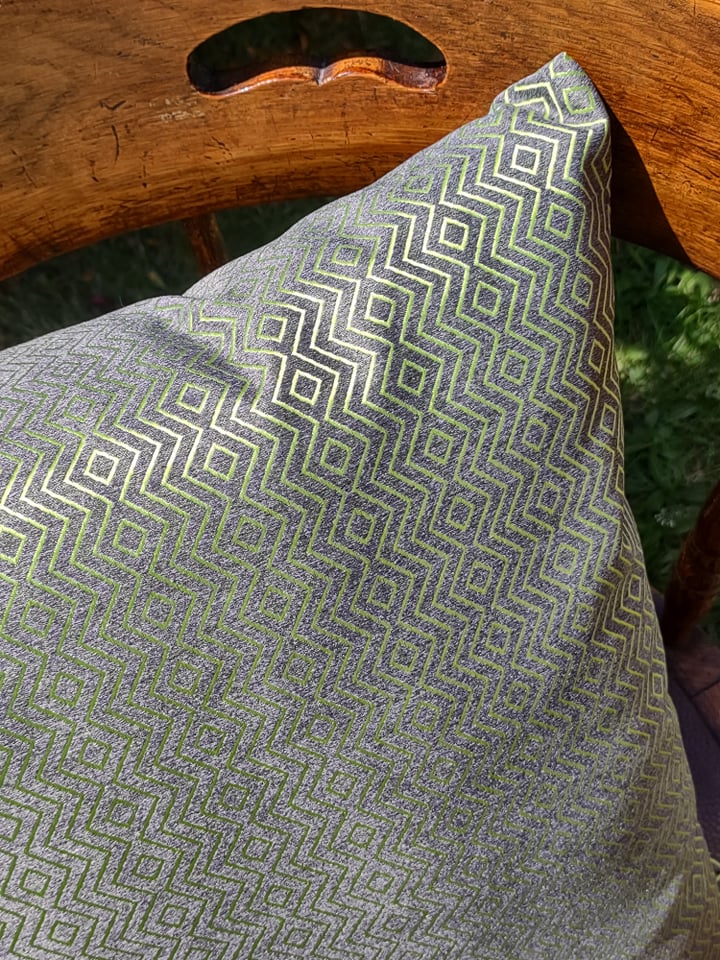 Luxury Embroidered Green Outdoor Fabric - MagnoliaFabric