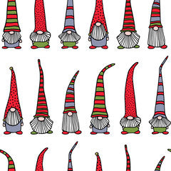 Christmas gnomes decorative fabric