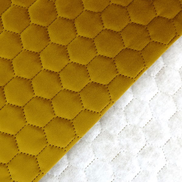 yellow quilted upholstery furnishing fabric