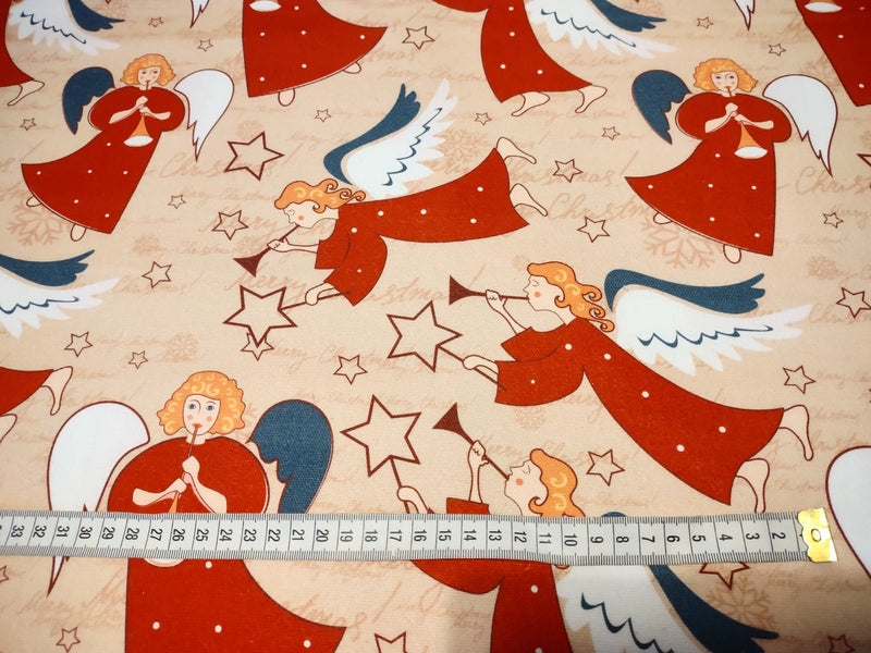 Christmas Angels Panama Cotton - MagnoliaFabric