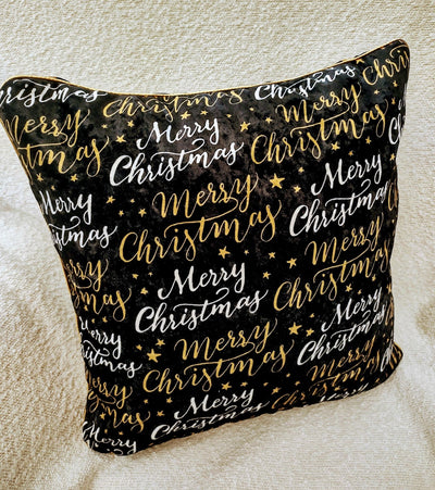 Christmas Velvet Cushion Cover with piping 50x50cm - MagnoliaFabric