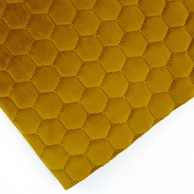 quilted yellow furnishing velvet