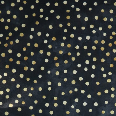 gold dots black outdoor fabric