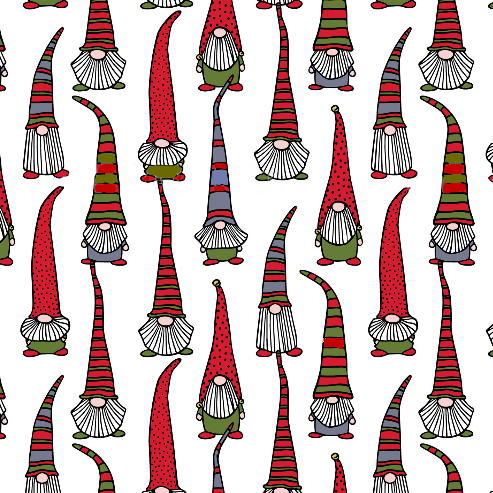 winter gnomes premium cotton fabric