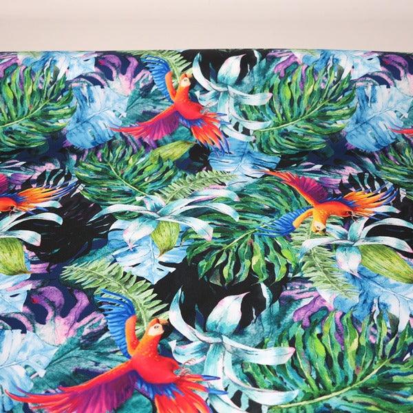 tropical floral leafs fabric for outdoor cushions