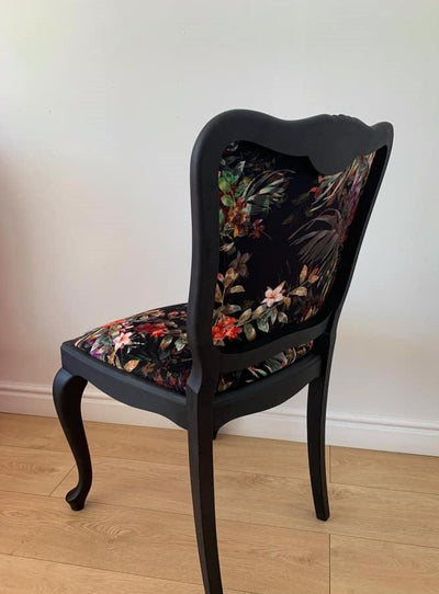 black chalk paint chair renewal