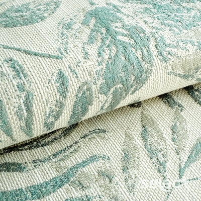 Green Floral Linen - MagnoliaFabric