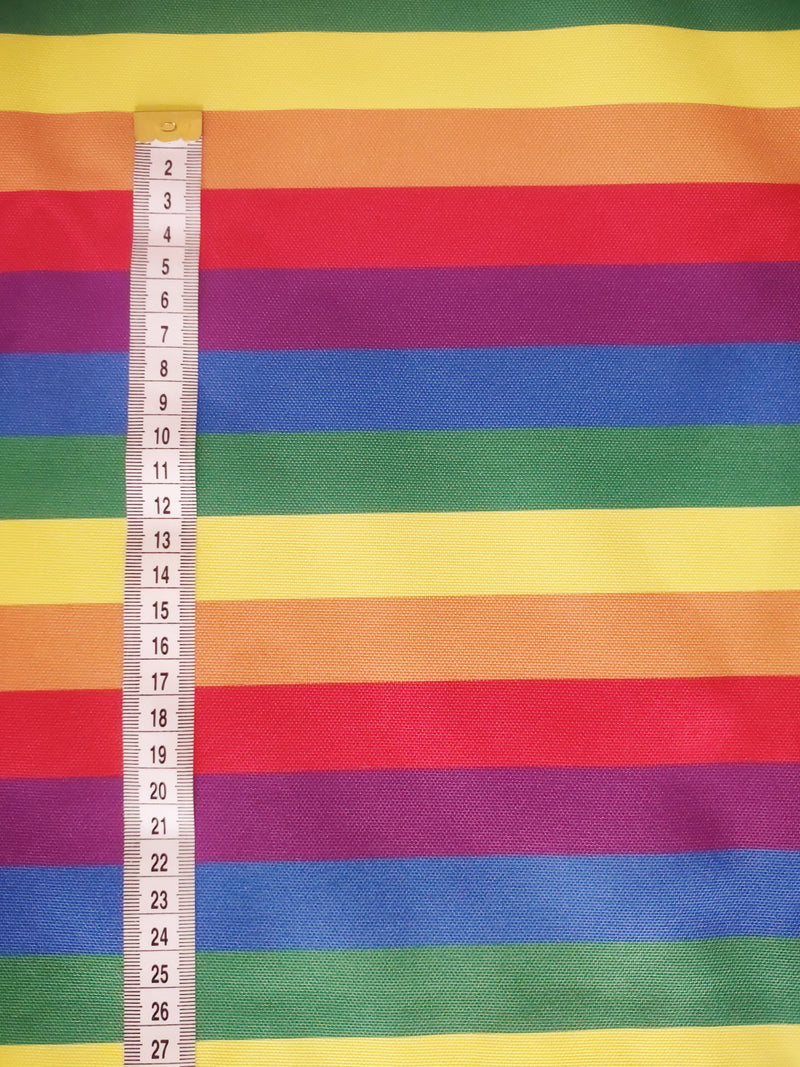 Waterproof Rainbow Stripes - MagnoliaFabric