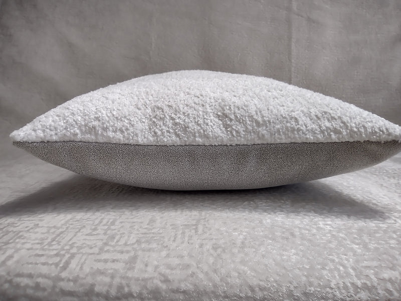 White Boucle Recycled Pillowcase - MagnoliaFabric