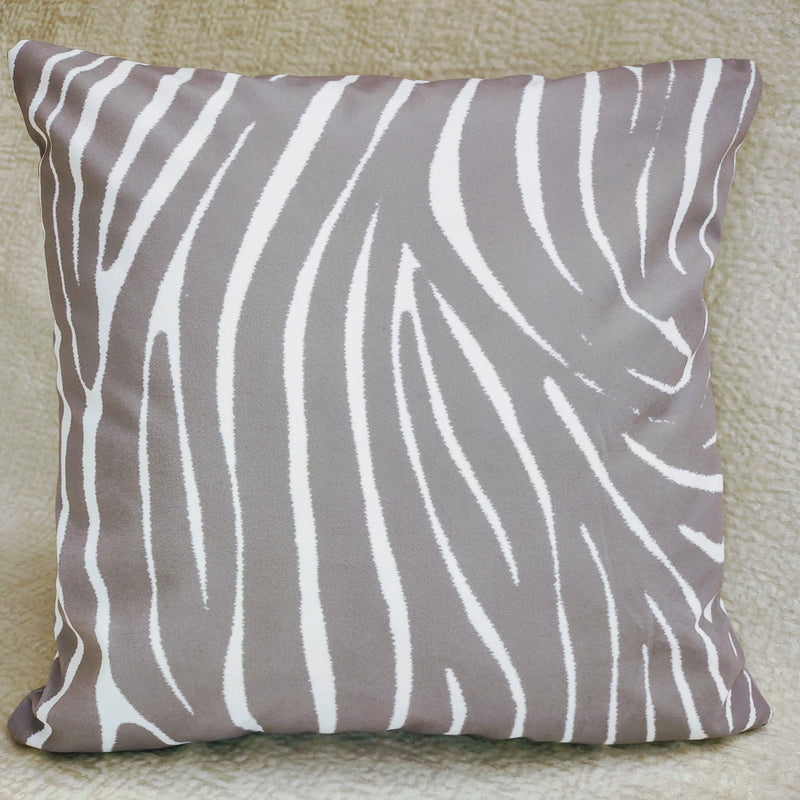 Grey Zebra Velvet Pillow Cover 40x40cm+ Zippered - MagnoliaFabric