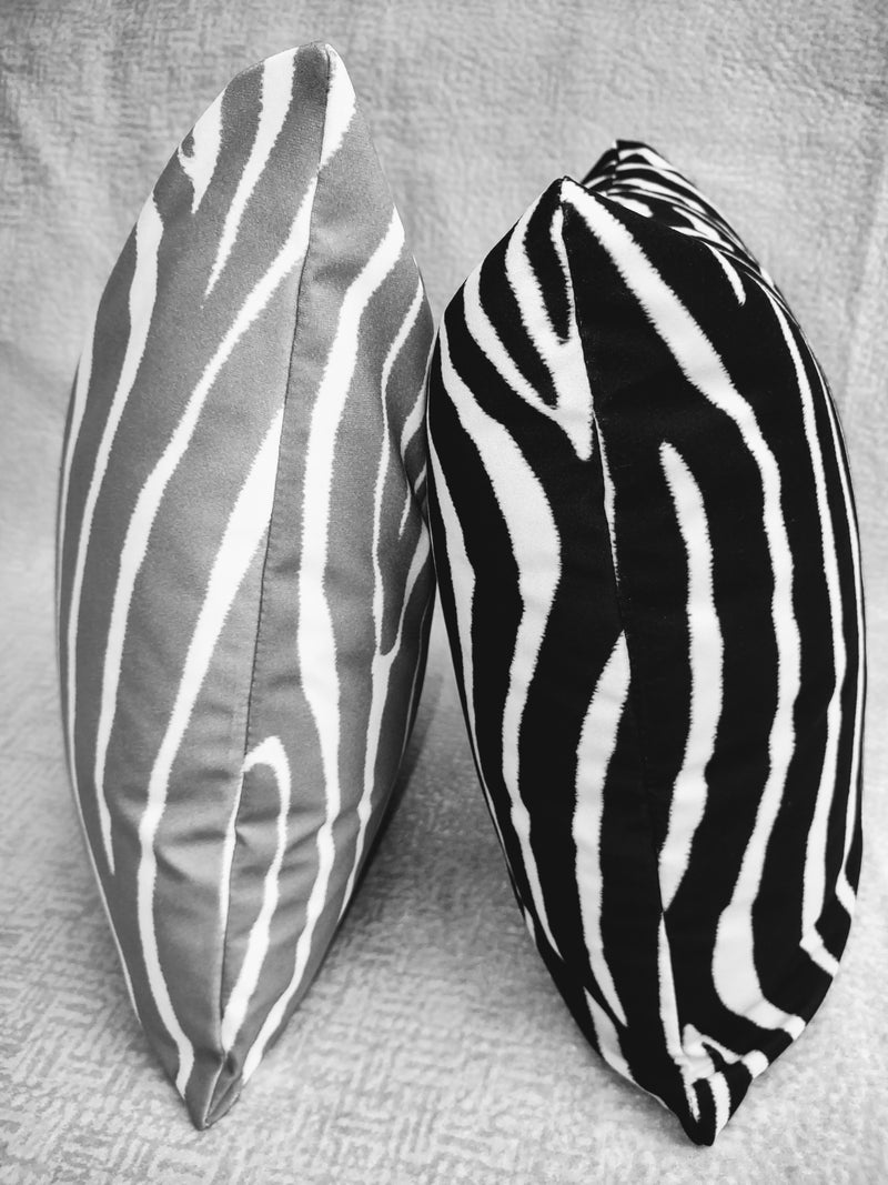 Zebra Velvet Pillow Cover 40x40cm+ Zippered - MagnoliaFabric