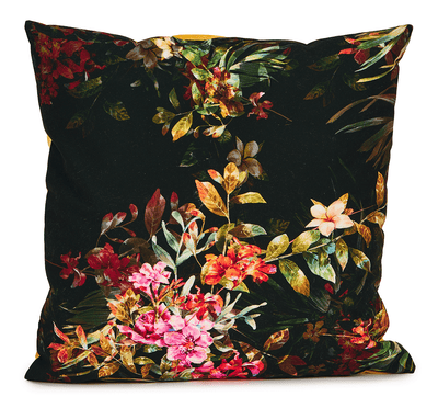 floral velvet decorative pillow