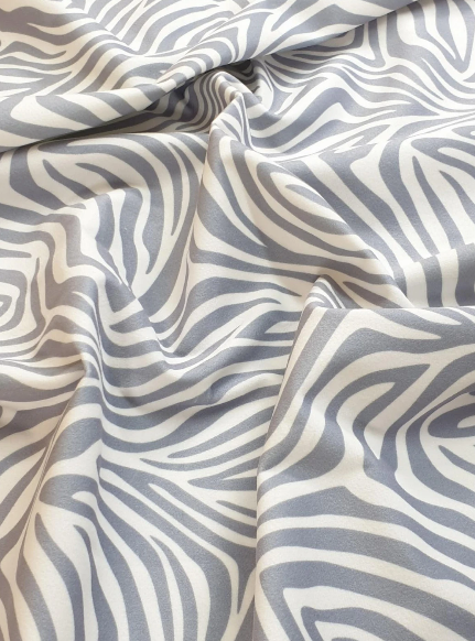 grey zebra stripes furnishing velvet