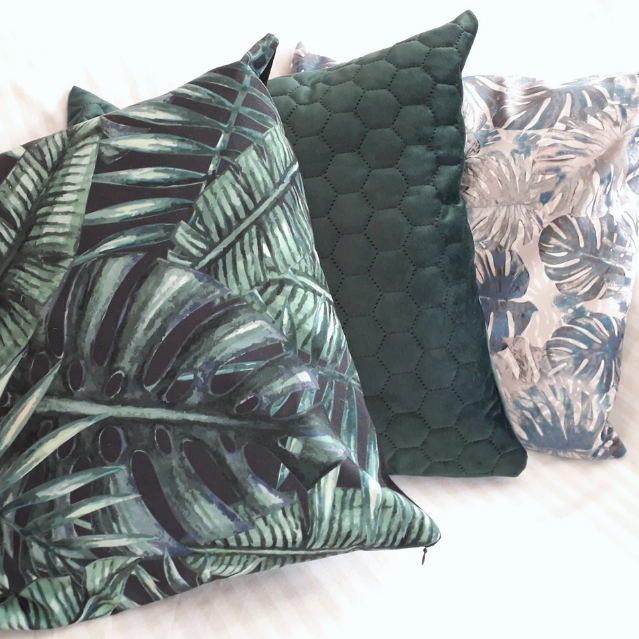 Luxury Green Quilted Pillowcase 40x40cm+ Zippered - MagnoliaFabric