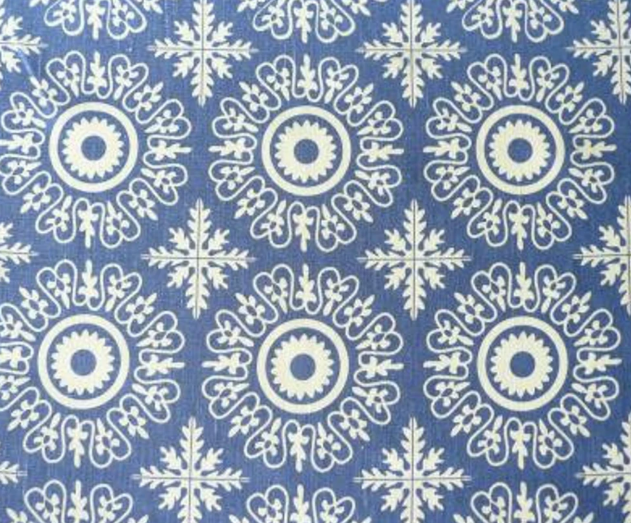 Blue Mosaic Cotton - MagnoliaFabric