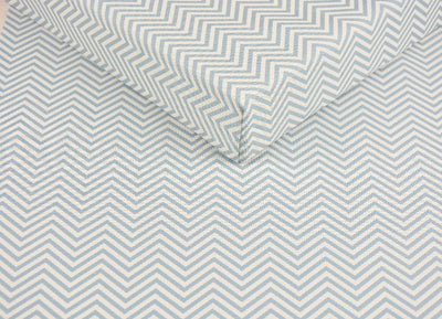 blue zig zag herringbone outdoor waterproof fabric