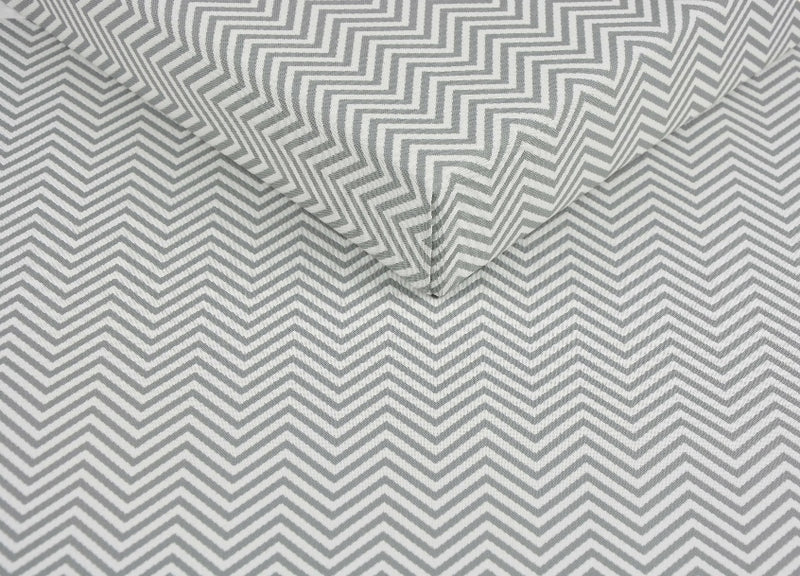 grey zig zag herringbone outdoor waterproof fabric