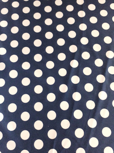 Dotted Navy Velvet - MagnoliaFabric