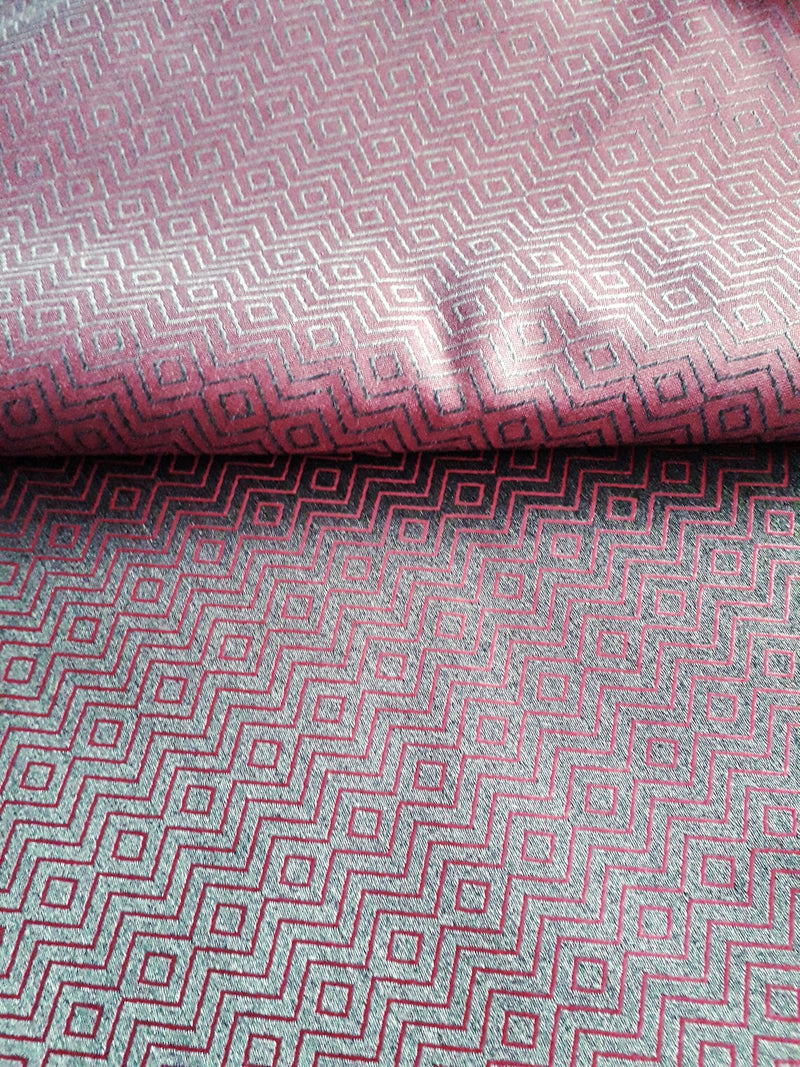fuschia geometric fabric for outdoor furniture
