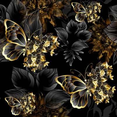 Gold Butterflies - MagnoliaFabric