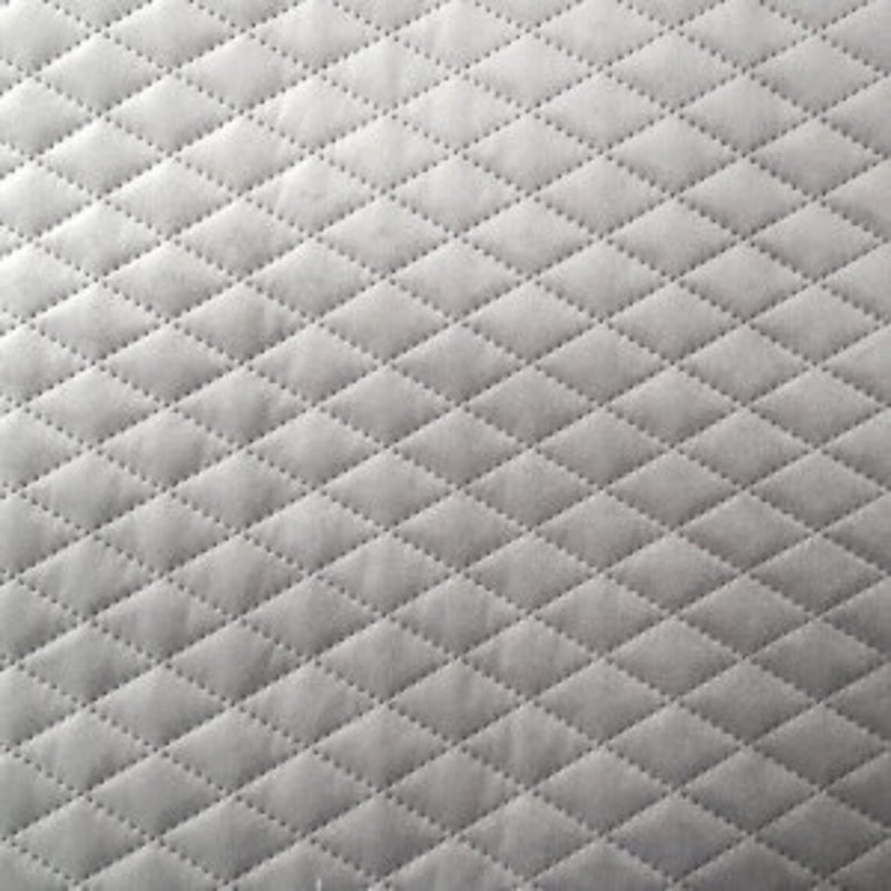 grey quilted velvet furnishing fabric