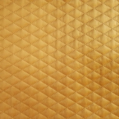 yellow quilted velvet fabric by the metre