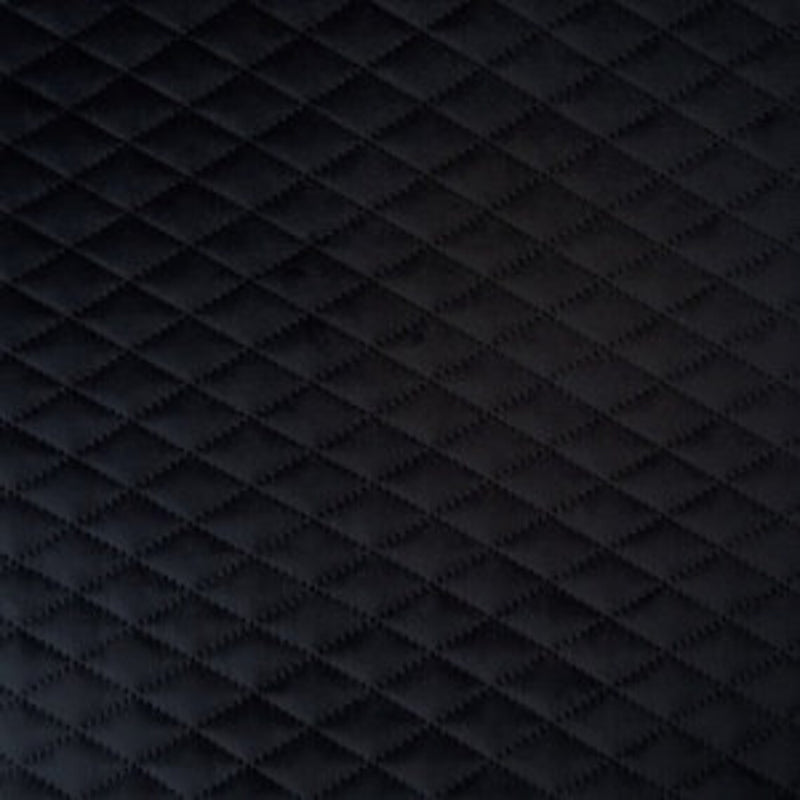 Diamonds Quilted Black Velvet - MagnoliaFabric