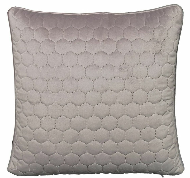 Luxury Grey Quilted Honeycomb Pillowcase 40x40cm+ Zippered