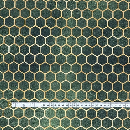 green honeycombs outdoor fabric