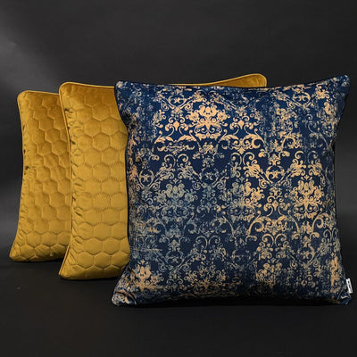 set of decorative velvet luxury cushions