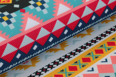 multicolour mexican aztec pattern fabric