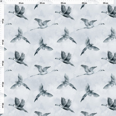 Silver Birds Cotton - MagnoliaFabric