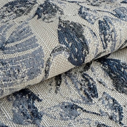 navy floral linen upholstery fabric