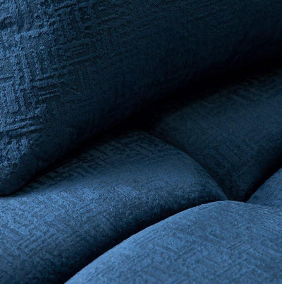 textured navy velvet sofa