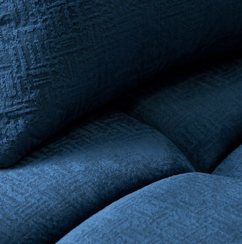 Textued Navy Linen Velvet - MagnoliaFabric