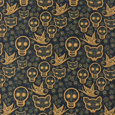 mexican skull outdoor waterproof fabric