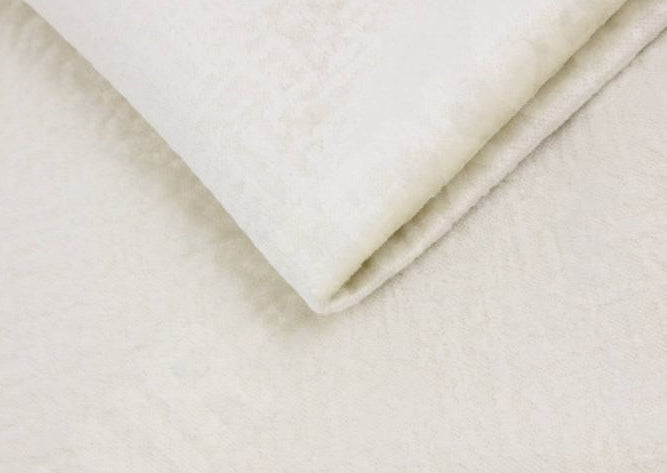 Textued White Linen Velvet - MagnoliaFabric