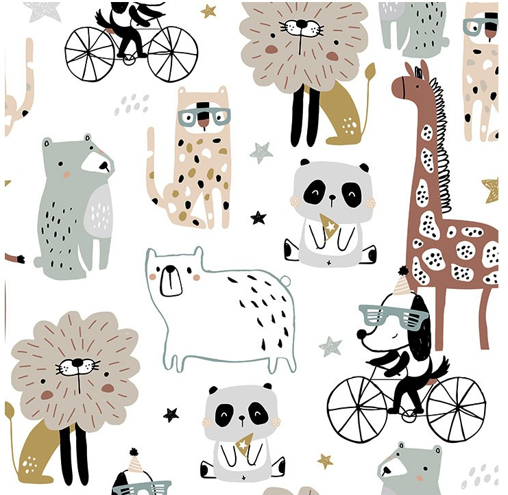 Llama Zoo Cotton Kids Fabric - MagnoliaFabric